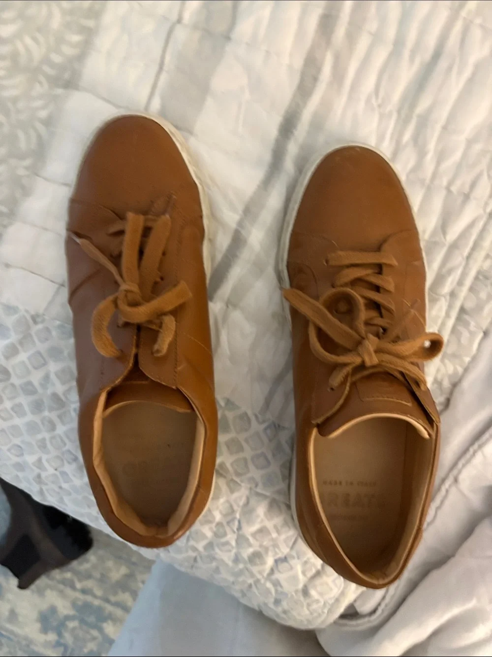 Men's Casual Leather Sneakers in Brown